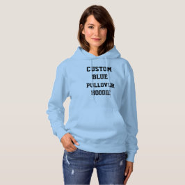 Moletom Blusa Personalizada Feminina AZUL PERSONALIZADA