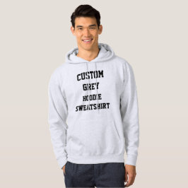 Moletom Blusão com capuz personalizado cinza para homens