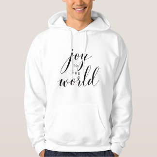 Moletom Blusão com Script de Natal Minimalista 'Joy to the