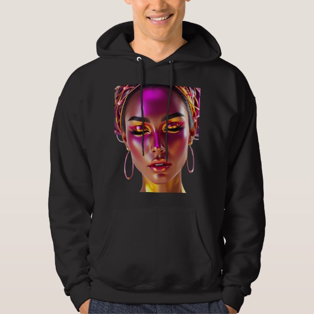Moletom blusão Cyber Queen Neon Glow (Frente)