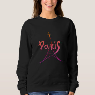 Moletom Blusão de Paris Rosa / Roxo Elegante