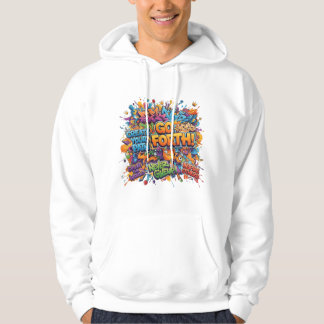 Moletom Blusão Masculino de Arte Pop Abstrata Colorida
