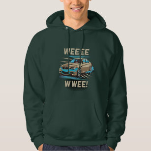 Moletom BMW Style Drift hoodie com texto 'Weeee'   Hoodie