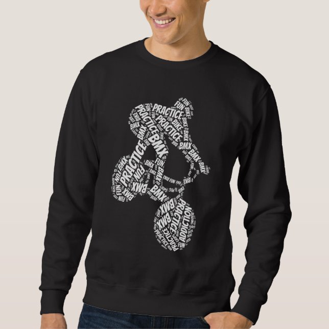 Moletom Bmx Practice Vício Biker Bmx Rider Silhouette (Frente)