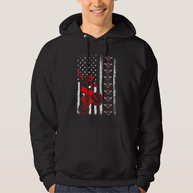 Moletom Bmx Retro American Flag Bmx 4 De Julho (Frente)