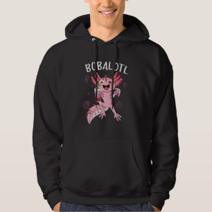 Moletom Bobalotl Axolotl Cute Axolotl Bebendo Boba Tea