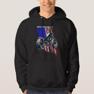 Moletom Bobber Motorcycle Julho 4 Veterus American Flag