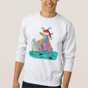 Moletom Bode Cabra Gritando Natal Colorido Divertido Anima