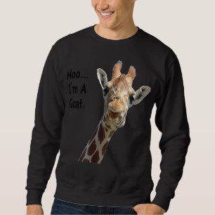 Moletom bode girafa engraçada Presente para amante de cabr