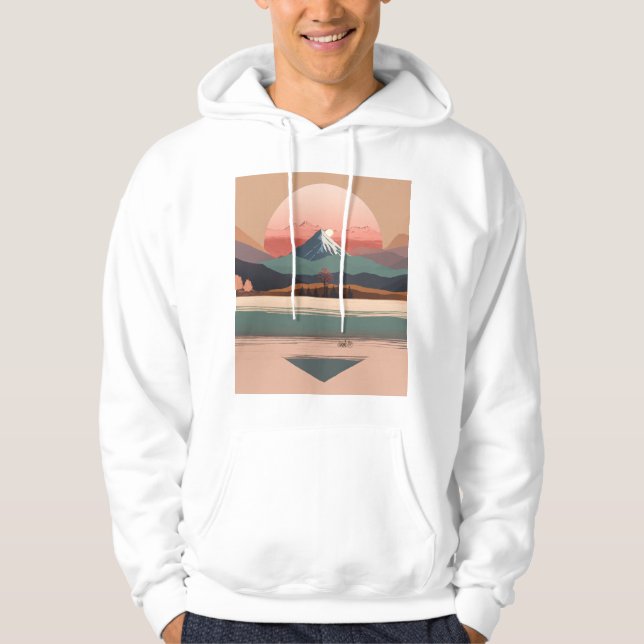 Moletom "Boho Minimalista Mountain Escape T-Shirt" (Frente)
