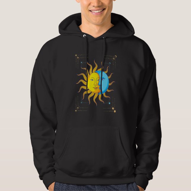 Moletom Boho Sol Crescente Lua Astronomia Universo Astrolo (Frente)
