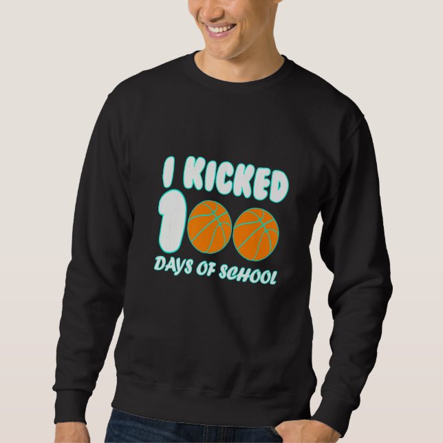 Moletom Bola de basquete eu joguei 100 dias de ensino (Frente)