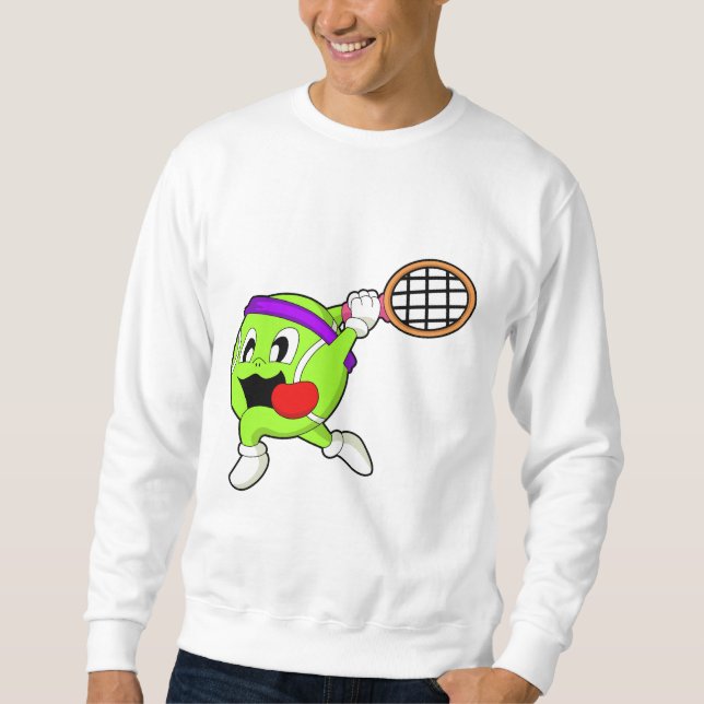 Moletom bola de tênis com suporte de Tênis (Frente)