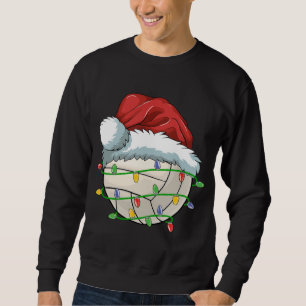 Moletom Bola de Voleibol de Natal Santa Hemorragia Ligeira