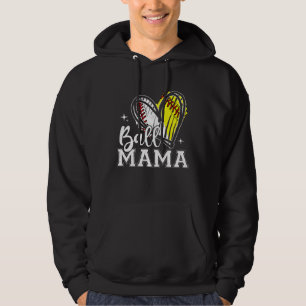 Moletom Bola Mamãe Coração Beisebol Softbol Mãe Dia das Mã