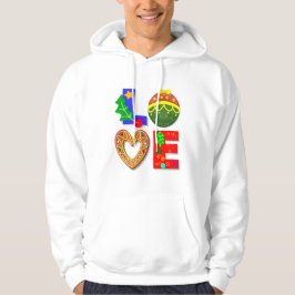 Moletom Bold Retro Typo Festivo, Amor Xmas e Cookies