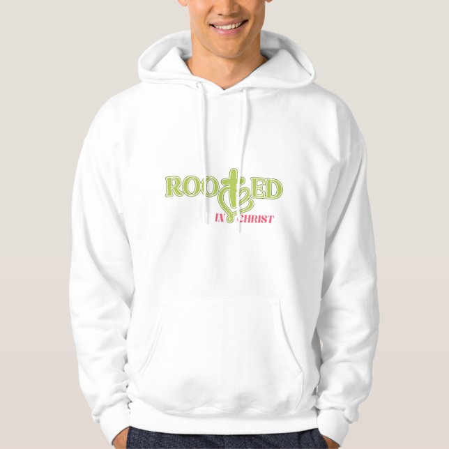 Moletom Bold Rooted in Christ Bible Verse Hoodie (Frente)