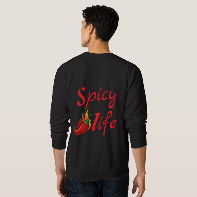 Moletom Bold Spicy Life Chili Flame Design (Parte Traseira Completa)