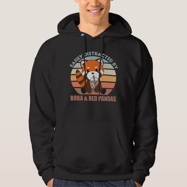Moletom Bolha Chá Vermelho Panda Chocolate Fora de Boba (Frente)