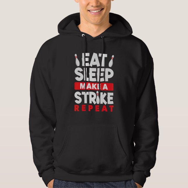 Moletom Boliche Comer Dormir Fazer Um Strike Repetir Bolwe (Frente)