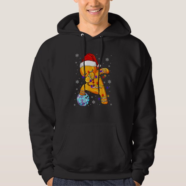 Moletom Boliche Dabbing Biscoito de Natal Jogador de Bolic (Frente)