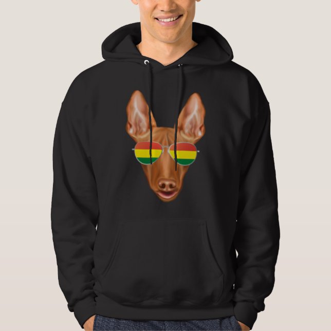 Moletom Bolivian Flag Pharaoh Hound Dog Bolivia Pocket (Frente)