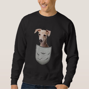 Moletom Bolso De Peito De Soro De Gato De Galgo Italiano P