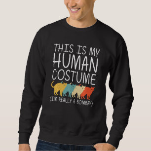 Moletom Bombay Halloween Figurume Humano Felino Gato Fácil