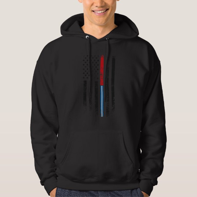 Moletom Bombeiro Emt Ems Bandeira Dos EUA Bombeiro Emt App (Frente)