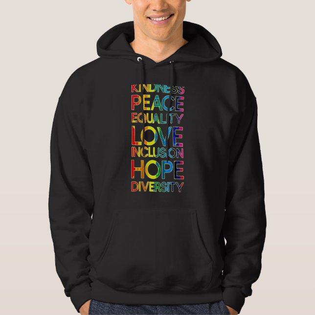 Moletom Bondade Paz Igualdade Amor Inclusão Diversidade L (Frente)