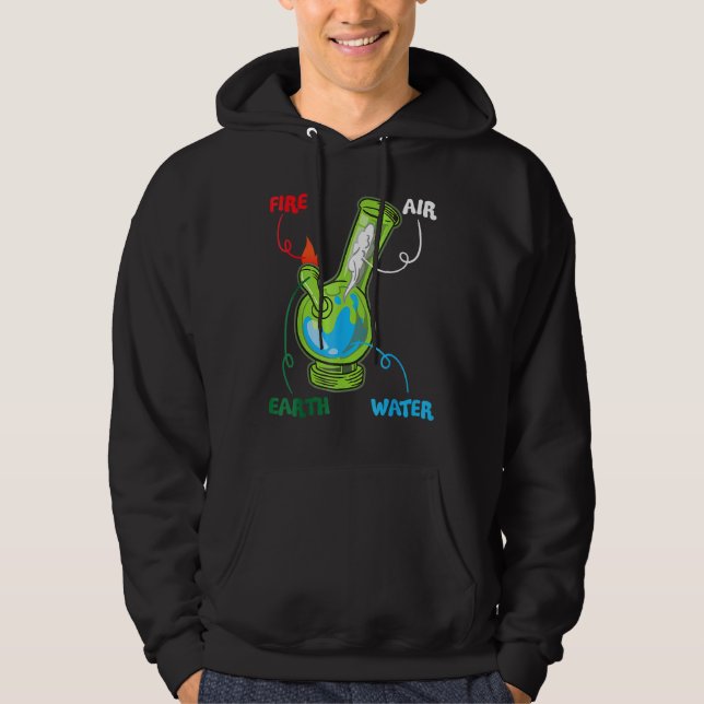 Moletom Bong Elements Fire Water Earth Air Thc Weed Smokin (Frente)