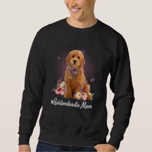 Moletom Bonita Goldendoodle Mãe Flor Dia de as mães Feliz