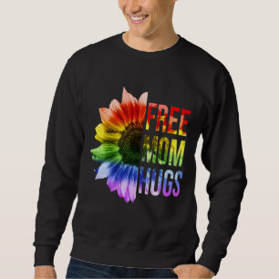 Moletom Bonita Mãe Abraça Lgbt Orgulho Arco-Íris Girassol