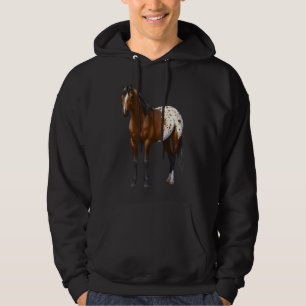 Moletom Bonita Marrom Bay Appaloosa Horse Lover Gift Pre