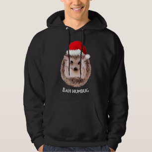 Moletom Bonito Hedgehog Natal Santa Hat Bah Humbug