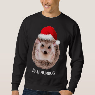Moletom Bonito Hedgehog Natal Santa Hat Bah Humbug