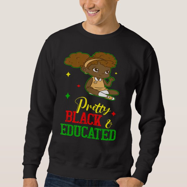 Moletom Bonito Negro E Educado Eu Sou O Forte Africano (Frente)