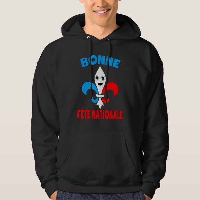 Moletom Bonne Fte Nationale French Bastille Day Fleur-de-l (Frente)