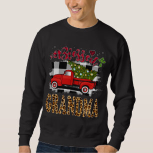 Moletom Bons Caminhões Vermelhos Xadrezes Xmas Árvore Vovó