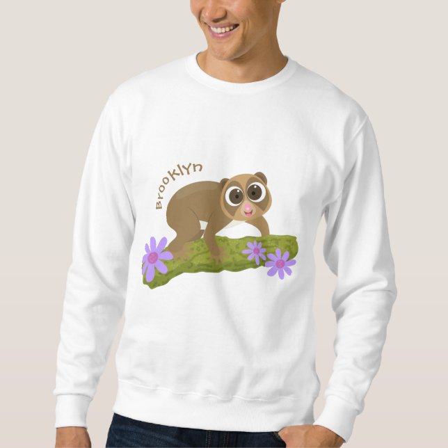 Moletom Bons e felizes loris em desenhos animados (Frente)