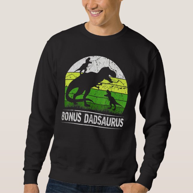 Moletom Bonus Dadsaurus T Rex 2 Dinossauro Infantil (Frente)