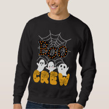 Boo Crew Halloween Sweatshirt com Fantasmas Bonito