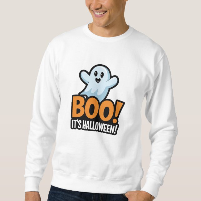 Moletom boo. é design bonitinho de halloween (Frente)