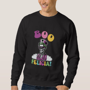 Moletom Boo Felicia Nurse Skeleton Halloween