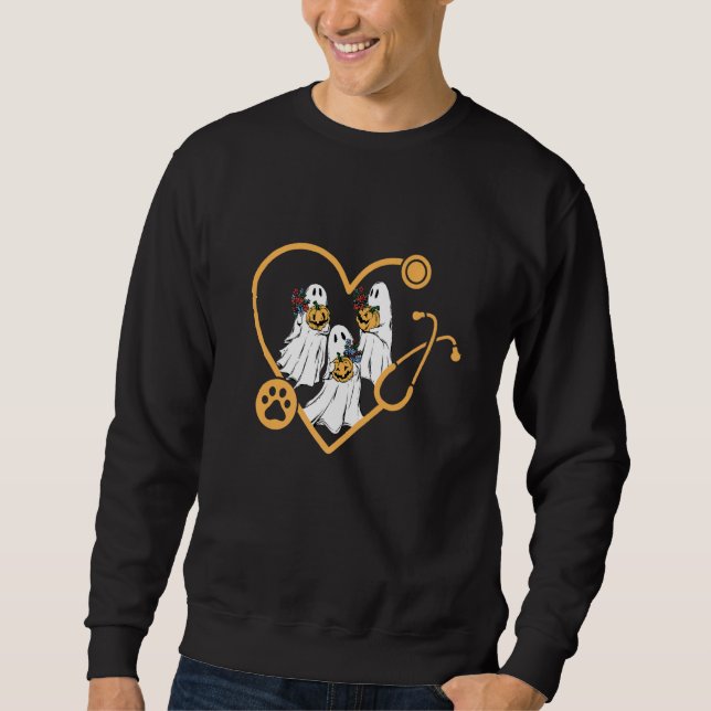 Moletom Boo Ghost Spooky Veterinary Vet Technician (Frente)