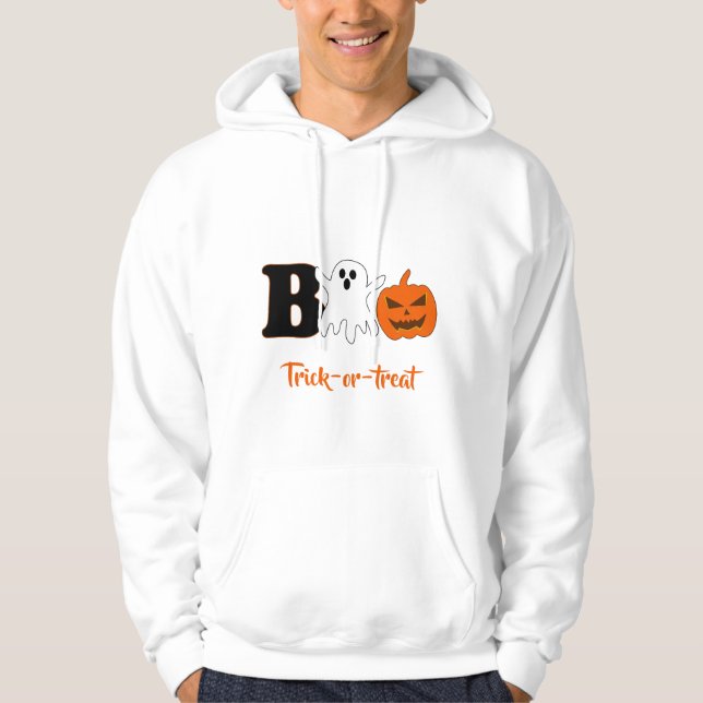 Moletom Boo Halloween Men Hoodie (Frente)
