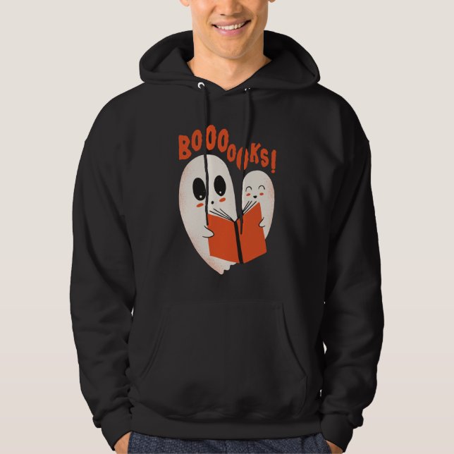 Moletom Bookworm Engraçado Fantasma do Halloween Livros de (Frente)