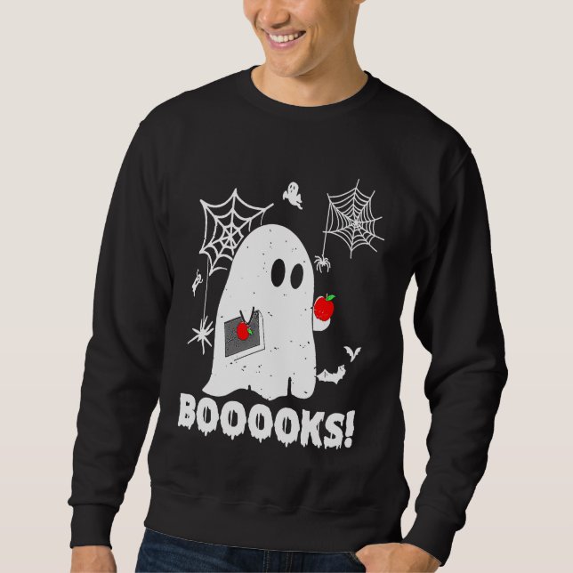 Moletom Booooks Ghost Teacher  Halloween (Frente)