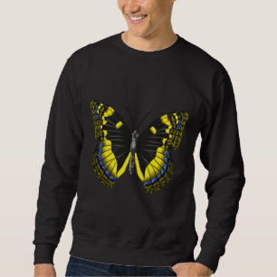 Moletom Borboleta Amarela E Azul Papillon Jaune Et Azul