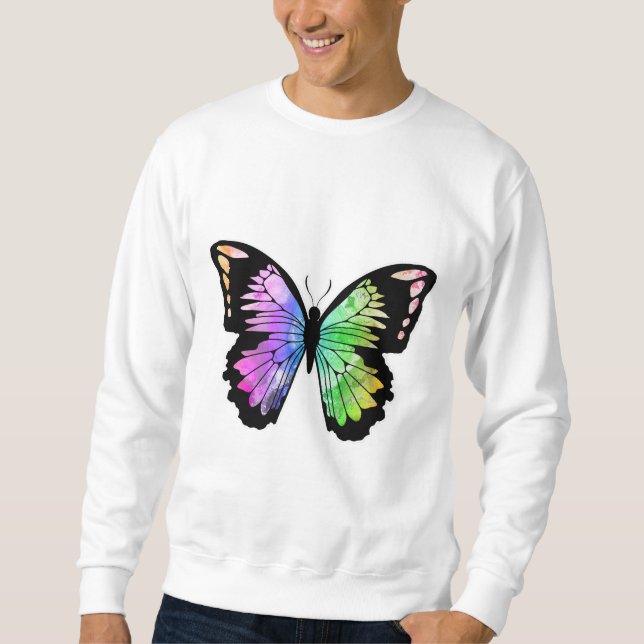 Moletom Borboleta em cores arco-íris (Frente)